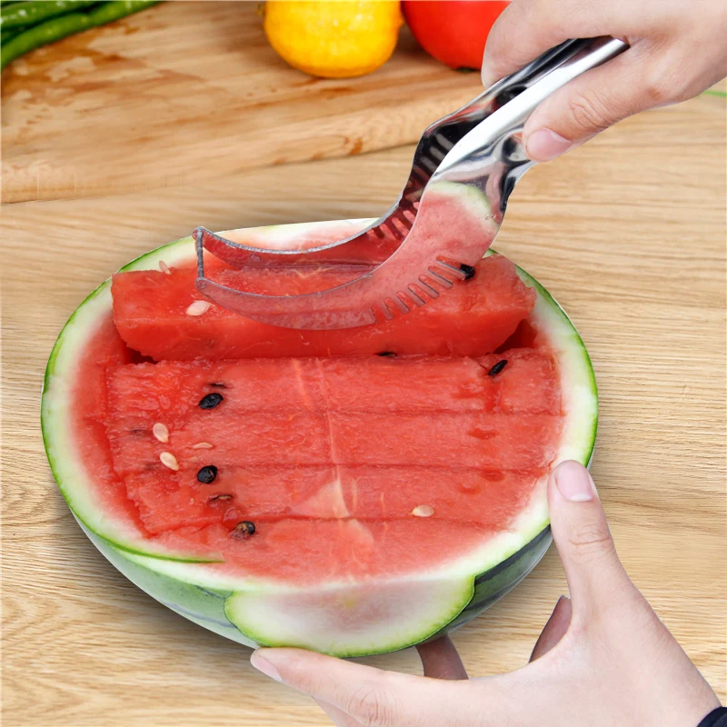 

Watermelon Slicer Cutter Corer Stainless Steel Fruit Slicer Vegetable Kitchen Gadgets Watermelon Gadget