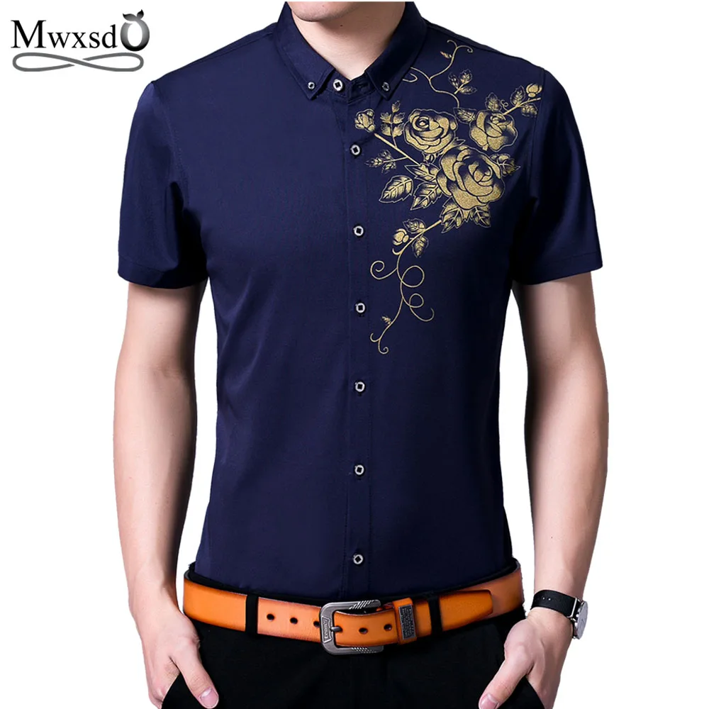 Mwxsd Brand New Mens Hawaiian Shirt Male Casual short