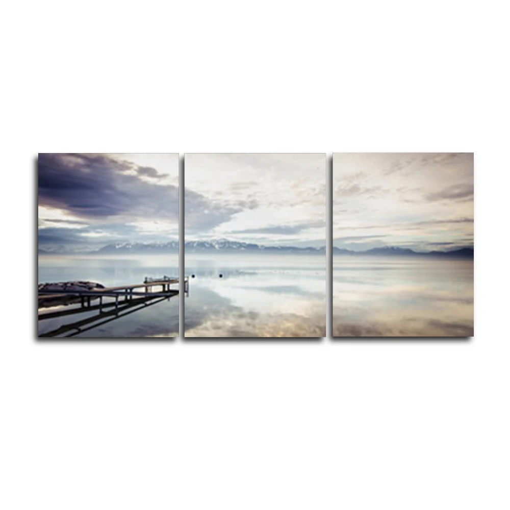 

3 Panel Vast Outdoor Posters and Prints Scenery Wall Art Vintage Canvas Painting for Living Room Wedding Home Decor No Frame