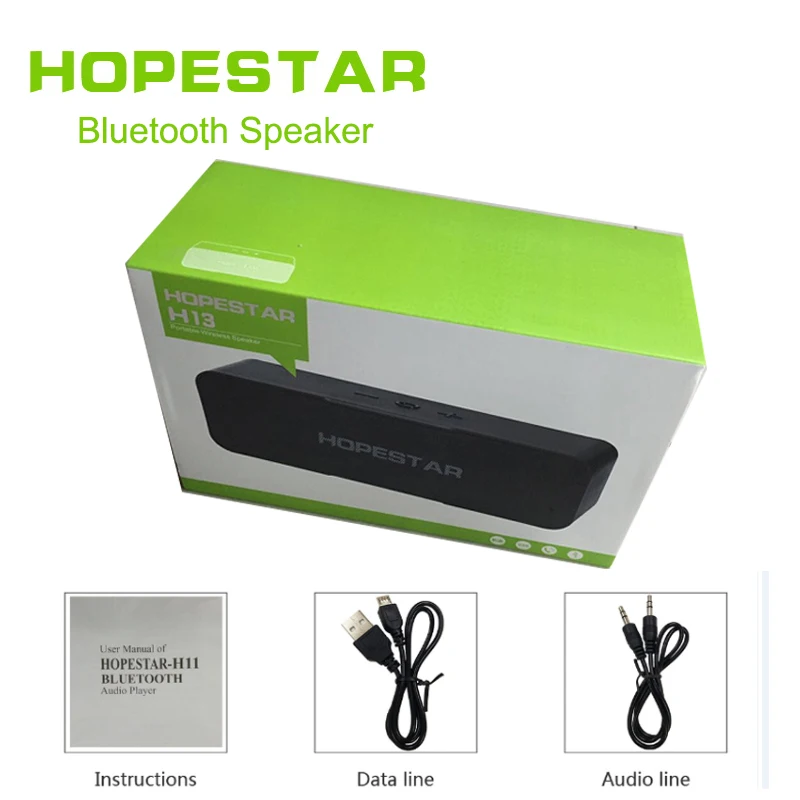 HOPESTAR H13 Bluetooth динамик беспроводной сабвуфер двойной бас стерео Поддержка USB TF AUX FM с зарядным устройством для телефона