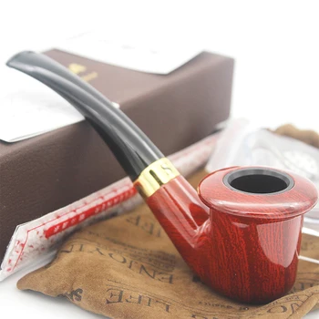 

Classic Flat bottom bakelite Pipes Smok Smoking Pipe Filter Grinder Herb Cigar Gift Tobacco Pipe Smoking Tool Grinder Smoke