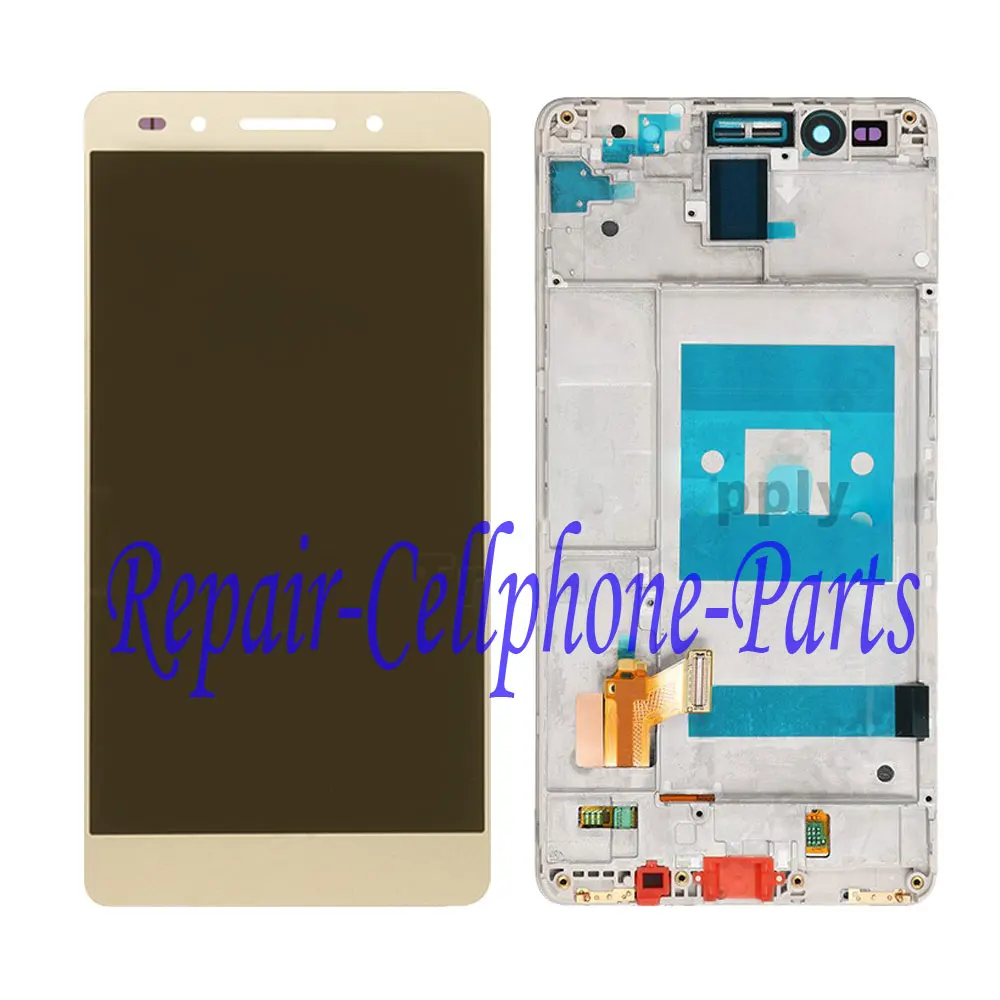 

Gold Full LCD DIsplay + Touch Screen Digitizer + Frame Cover Assembly For Huawei Ascend Honor 7 PLk-TL01H PLK-UL00 Free shipping