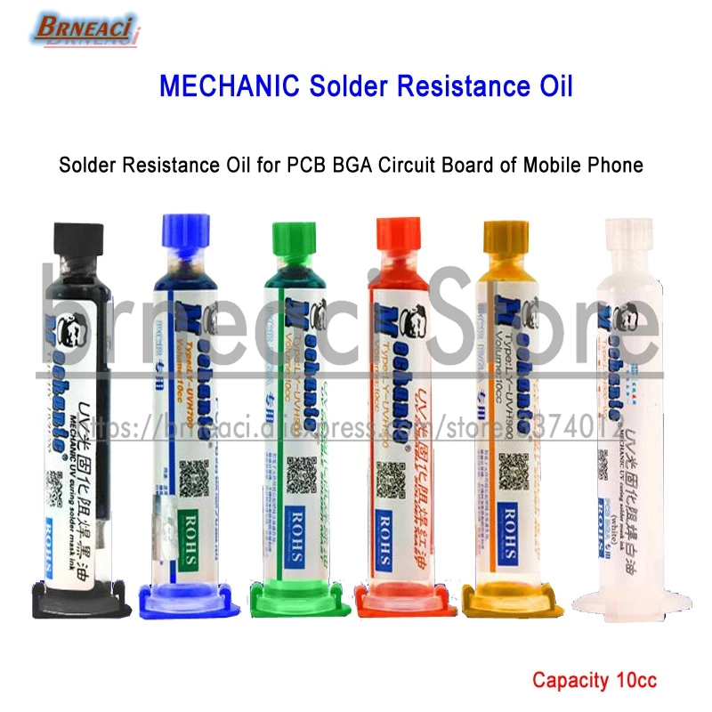 

MECHANIC Solder Mask Ink Anticorrosive Photosensitive Solder Paste For PCB BGA UV Light Curing Solder Resistance Oil Welding Oil