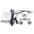 Best Price as low as $429.88 3.5X Magnification Dental Surgical Medical Loupes Binocular Magnifier Glasses with LED Head Light 360-460mm working distance