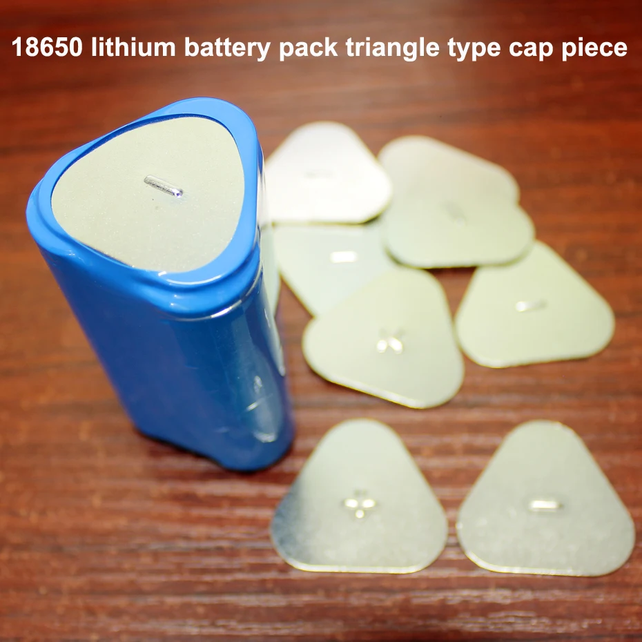 

50pcs/lot 18650 lithium battery cap battery pack 3S triangle positive and negative sheet carbon steel plating spot solder