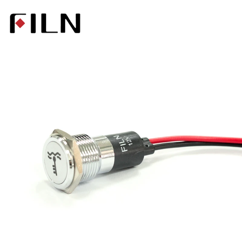 Filn FL1M-16FW-C 16 мм 12 в led dash светодиодный индикатор автомобиля аппликатор символ сигнальный индикатор пилот Dash светильник