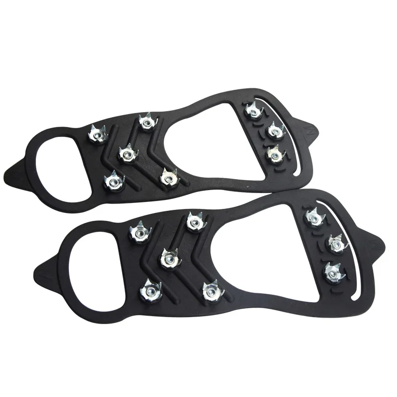 

1 Pair 8 Studs Ice Gripper Winter Walking Cleat Anti Slip Walking Shoe Spike Grip Camping Climb Ice Crampon Climbing Accessories