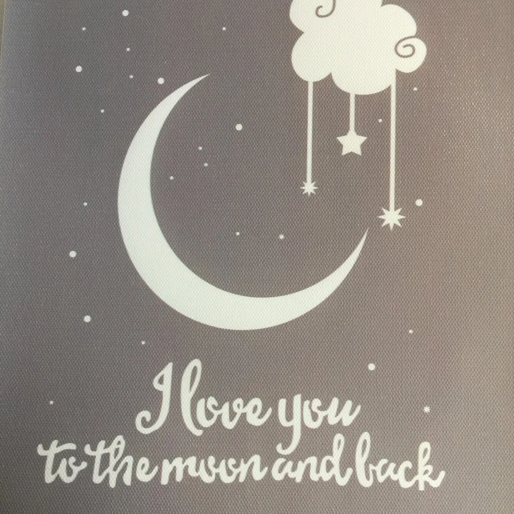 I Love You To Moon Back Poster Canvas Paintings Nursery Wall Art Oil Picture Room Home No Frame With Free Shipping Worldwide Weposters Com