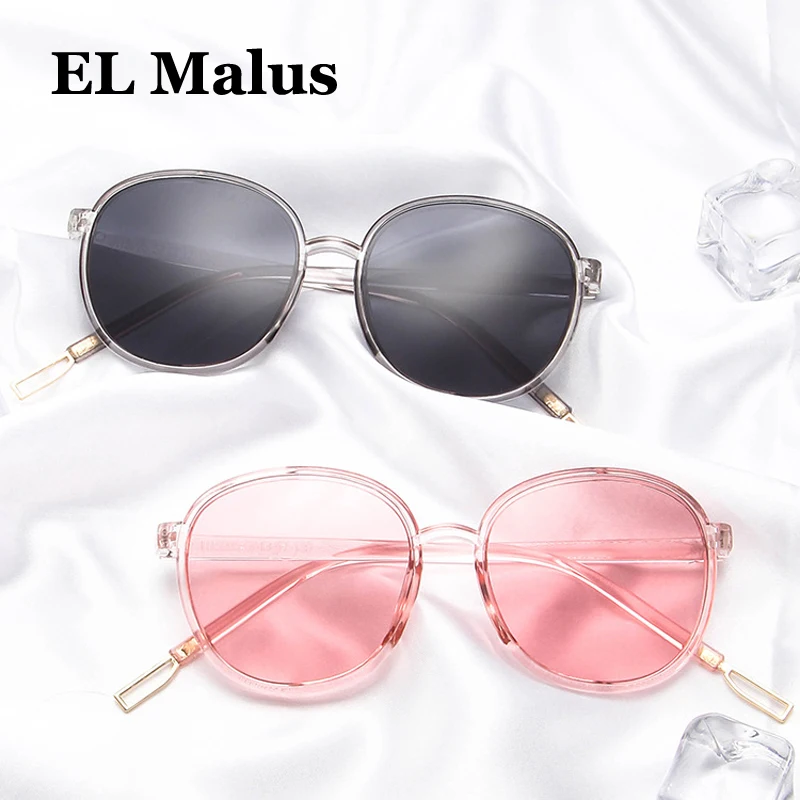 [EL Malus] Овальный тонкий оправа солнцезащитные очки для женщин мужской светоотражающий Серебряный объектив зеркало светло-розовые оттенки сексуальные женские солнцезащитные очки Oculos