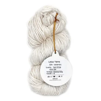 

1*100g 100% Silk Yarn undyed yarn Hand Knitting Yarn silk icelandic