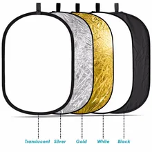 JUST NOW 5in 1 Portable 24x36in/35x47in Round Collapsible Multi Disc Photography Studio Photo Camera Lighting Reflector/Diffuser
