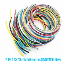 Автомобильные электрические кабельные трубки наборы термоусадочные трубки обертывания рукав Ассорти 6 размеров смешанных цветов