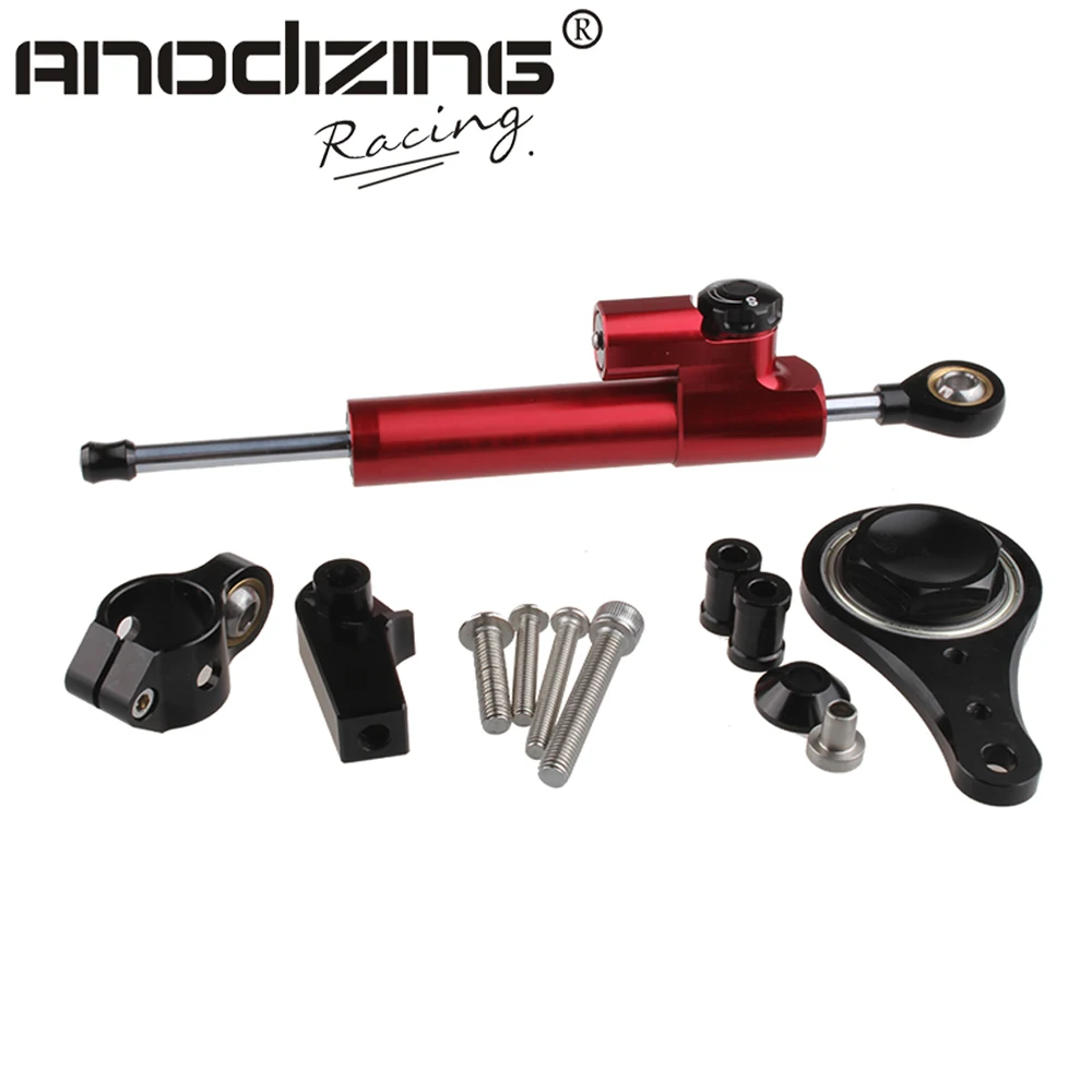 CNC Steering Damper complete Set for KAWASAKI ZX6R 636 2005 06 w