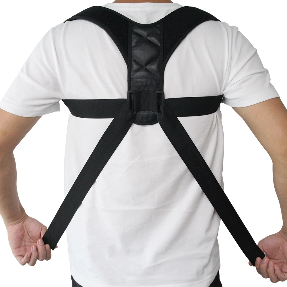 Aptoco Adjustable Back Posture Corrector Clavicle Spine Back Shoulder Lumbar Brace Support Belt Posture Correction