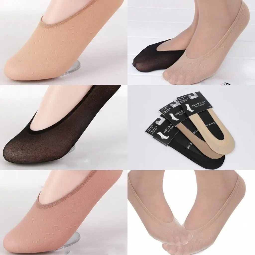 10 пар невидимые следки, носки для женщин, без показа, с низким вырезом, противоскользящие носки с бантом