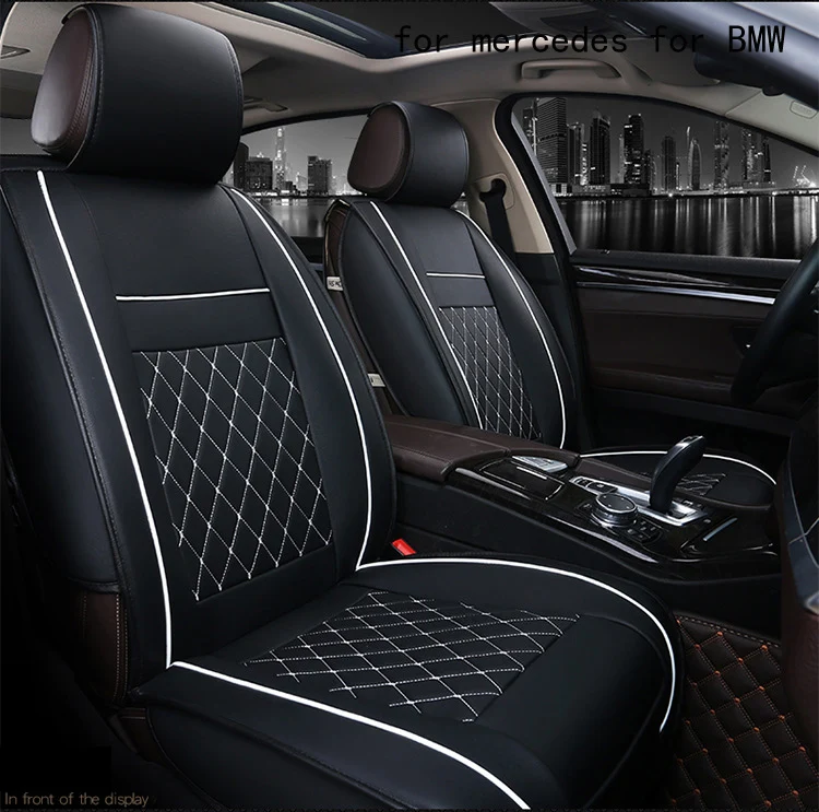 OUZHI easy clean firm grid pu leather car seat cover for mercedes w203 w204 BMW E46 E39 F30 X5