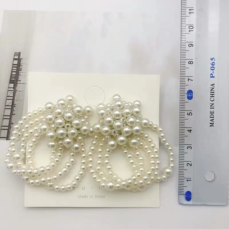 Высокие трендовые серьги-гвоздики из искусственного жемчуга украшения металлические большие цветы узор дизайн серьги-гвоздики для женщин ювелирные изделия