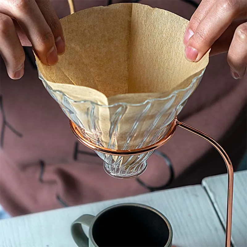 100pcs Wooden Original Hand Drip Paper Filter Espresso Coffee Filters Tea Tools Cake Cup Bowl |