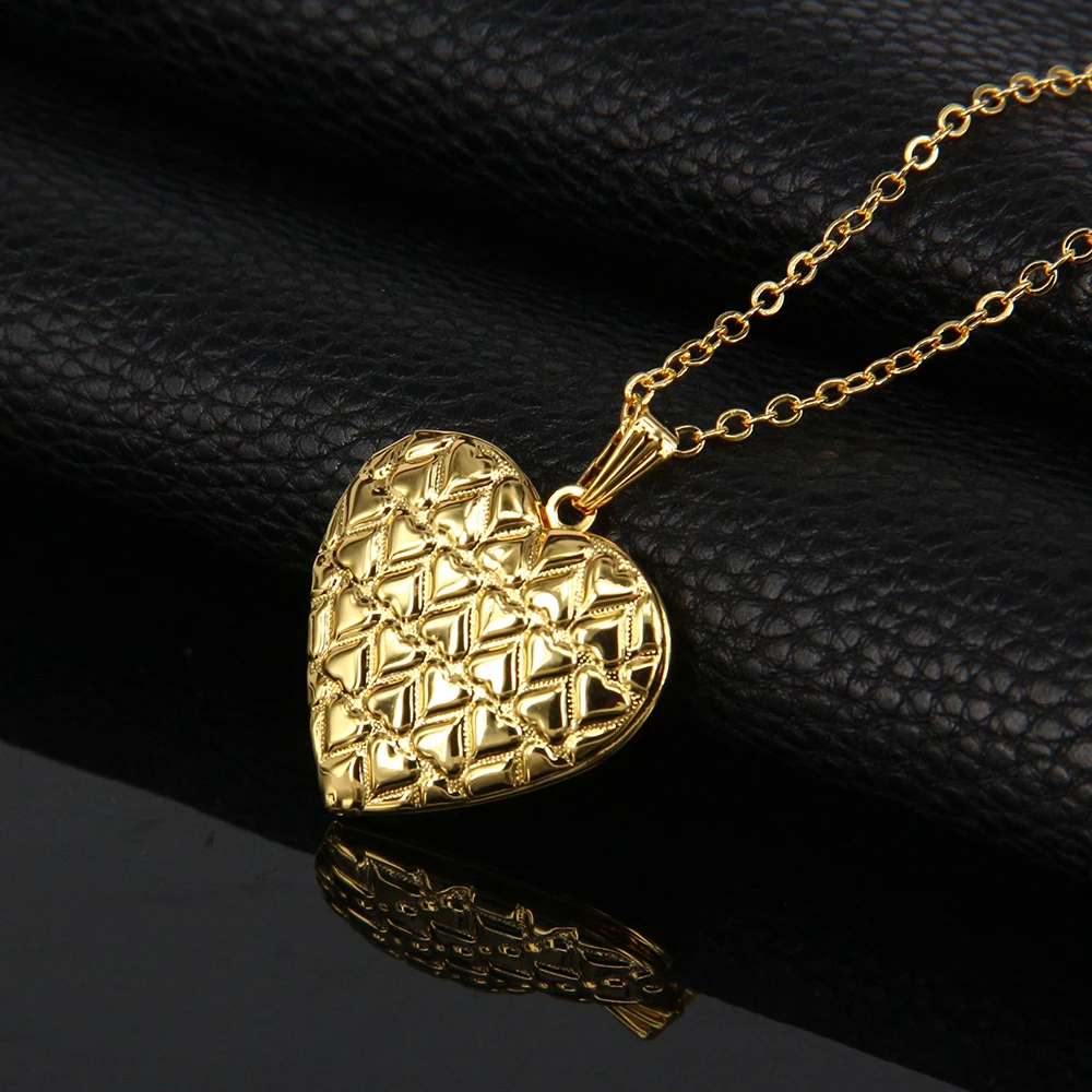 Цепочка с кулоном в форме сердца золотистого цвета|heart locket necklace|locket necklacefashion necklace |