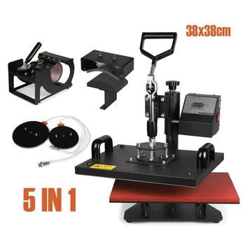

5in1 38x38cm Heat Press Machine Transfer with 375mm Vinyl Cutting Plotter 14" Sign