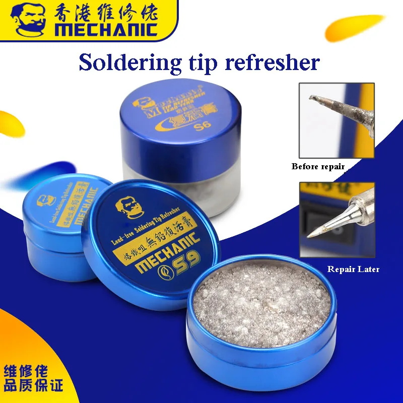 

Mechanic S3/S6S/S9 Series Lead-Free Soldering Iron Tip Refresher Clean Paste for Welding Nozzle Oxide Solder Head Resurrection