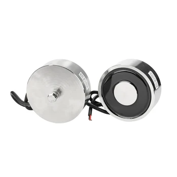 

100/40 Holding Electric Magnet Lifting Round Solenoid Strong Sucker 200KG/2000N Solenoid Sucker Electromagnet DC 6V 12V 24V