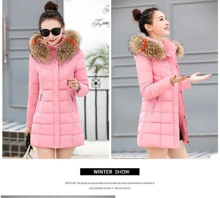 Women Winter Parkas Hooded Long Cotton Padded Jackets Big Fake Fur Collars Women Coat Winter Loose Outwear Jacket And Coat CH767 (15)