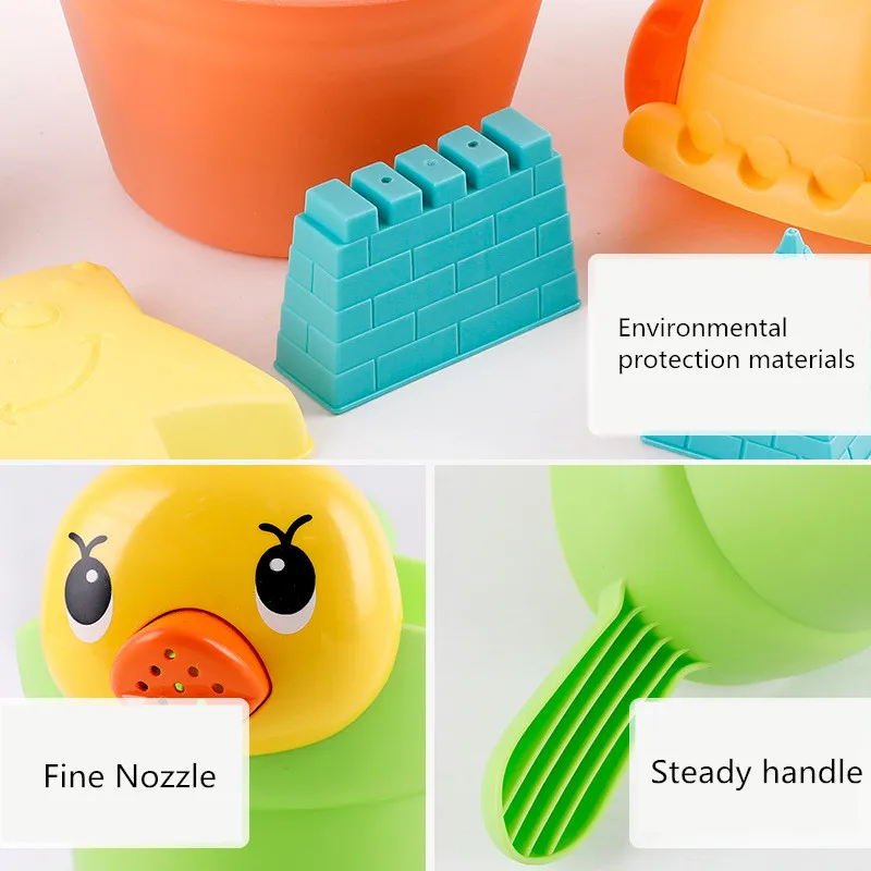 Children's Portable Sand Castle Toys Sand Digging Tools Baby Bathing Duckling Water Playing Snow Playing Model Toy Suit Children's Portable Sand Castle Toys Sand Digging Tools Baby Bathing Duckling Water Playing Snow Playing Model Toy Suit