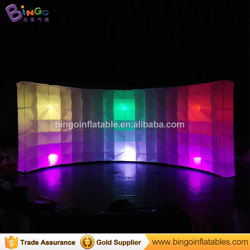  4 Meters inflatable wall partition/room divider/inflatable lighting wall for advertising with LED