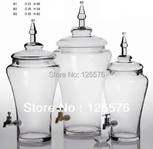 Free Shipping,Glass Jar With Tap,Capacity 6 Litre ,Wine Brewing Jar