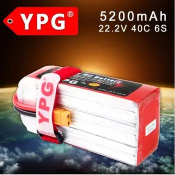 

YPG 5200mAH 40C 22.2V 6S Lipo Li-Po Battery For RC HOBBY A GRADE 5C CHARGING