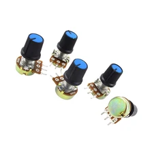 Горячая B500K 500K Ом 3 вывода вращающийся аудио B Тип потенциометра 5 шт