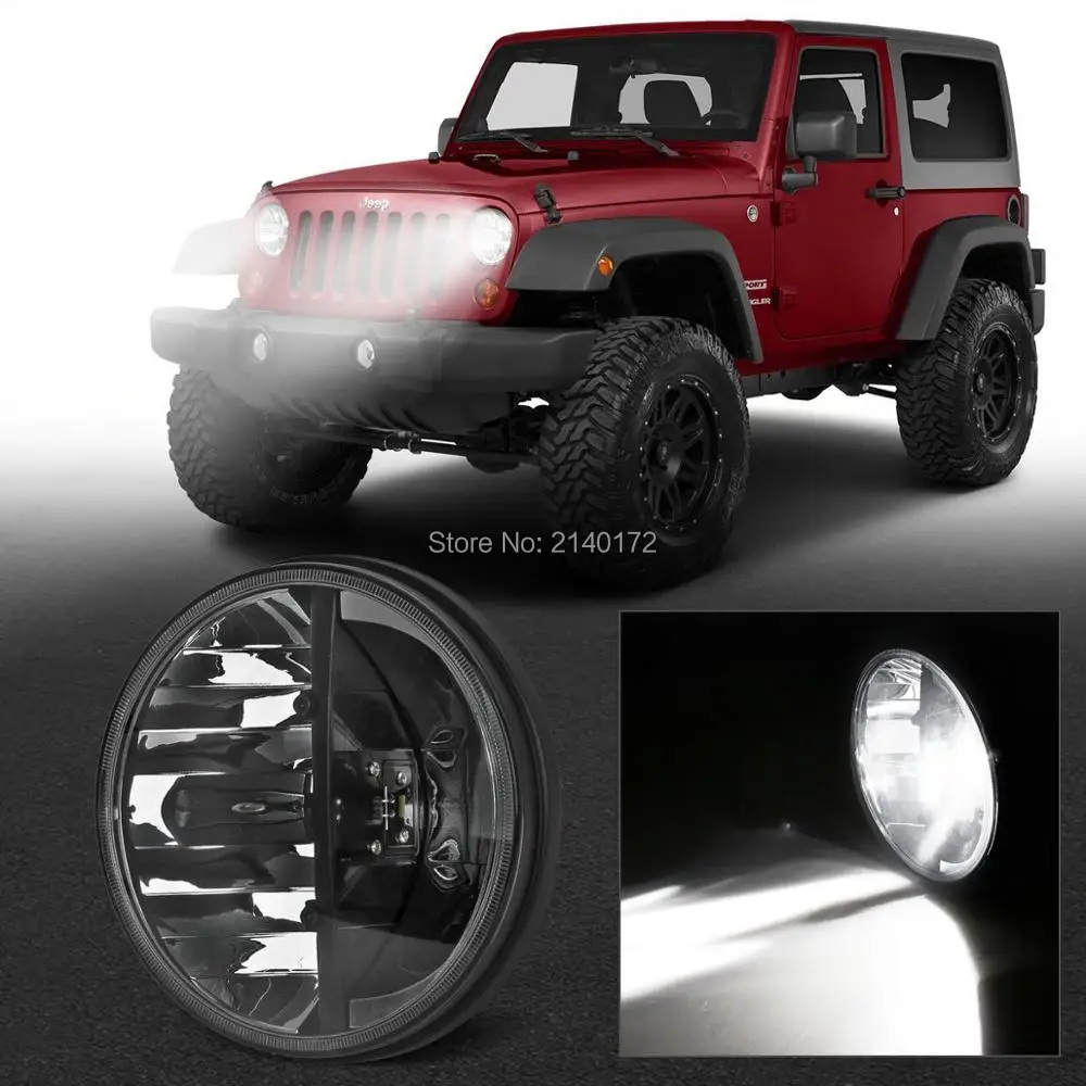 

2PCS led Headlights 7 INCH 36W Motorcycle Headlamp Round 7'' High/Low Beam LED Headlight for Wrangler JK CJ TJ Hummer