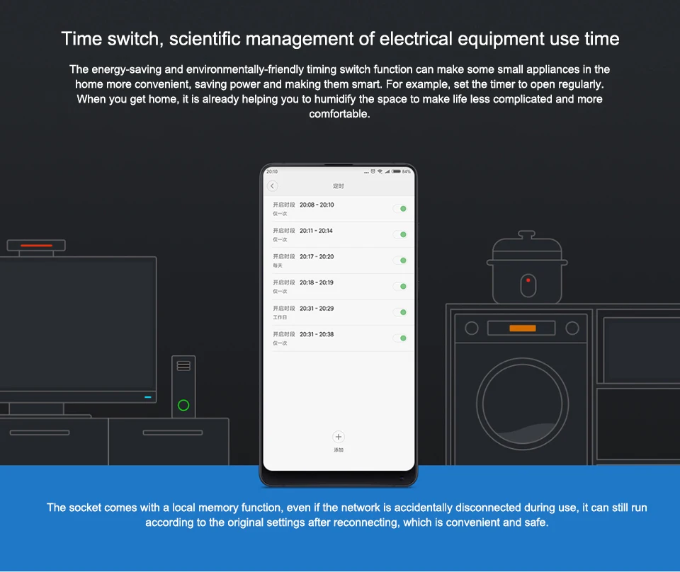 Xiao mi jia умная розетка wifi mi Home wifi беспроводной дистанционный адаптер умная розетка таймер с приложением управление розетка