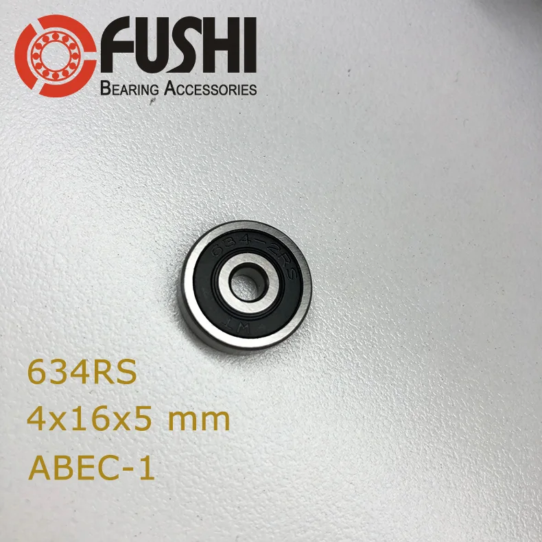 

634RS Bearing 4x16x5 mm ( 10 Pcs ) ABEC-1 Grade 634 2RS Miniature 634 RS Ball Bearings