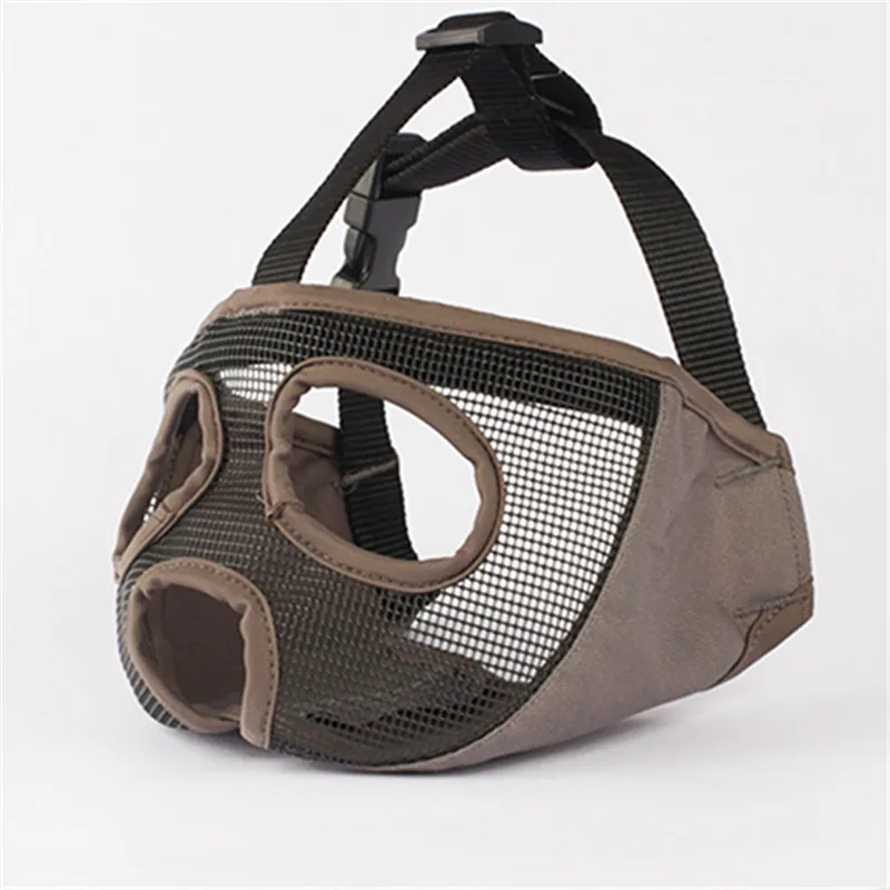 Breathable Mesh Short Snout Pet Dog Muzzle Comfortable Adjustable French Bulldog Pug Mouth Muzzle Mask Anti Stop Bite 4
