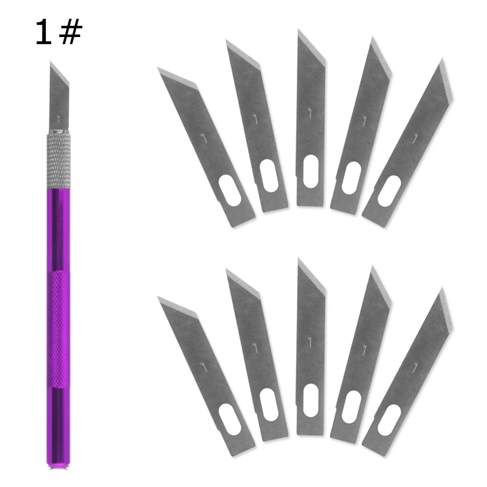 1 Knife Handle with 10 Blade Replacement 1 Mobile Phone PCB DIY Repair Hand Tools Surgical