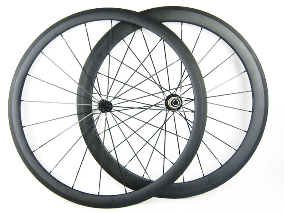 

full carbon bike wheel front 38mm rear 50mm deep with R13 hub,white spokes 1432, 23mm width 700C light weight wheel