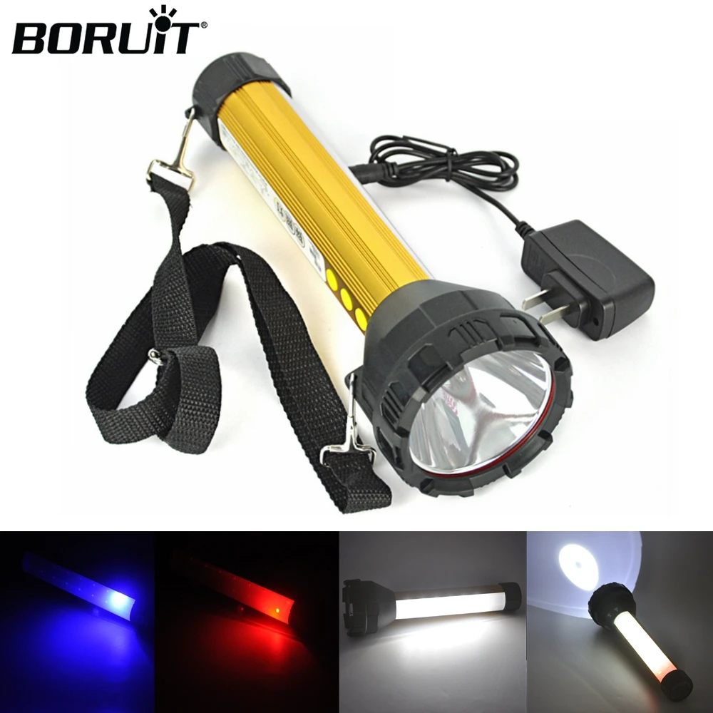 

BORUiT 15 LED Flashlight 2000LM Rechargeable Torch Searchlight Hunting Floodlight Outdoor Camping Lantern Built in 18650 Battery