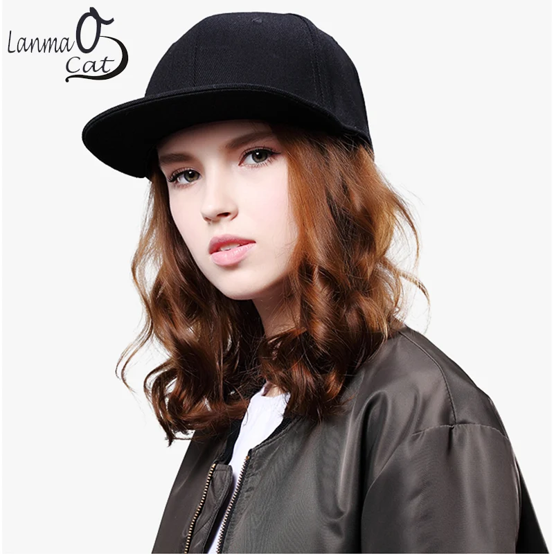 Lanmaocat, надпись, логотип, принт с именем, облегающая Кепка, шапка с индивидуальным принтом в стиле хип-хоп, облегающая Кепка для мужчин и женщин, индивидуальная облегающая Кепка s