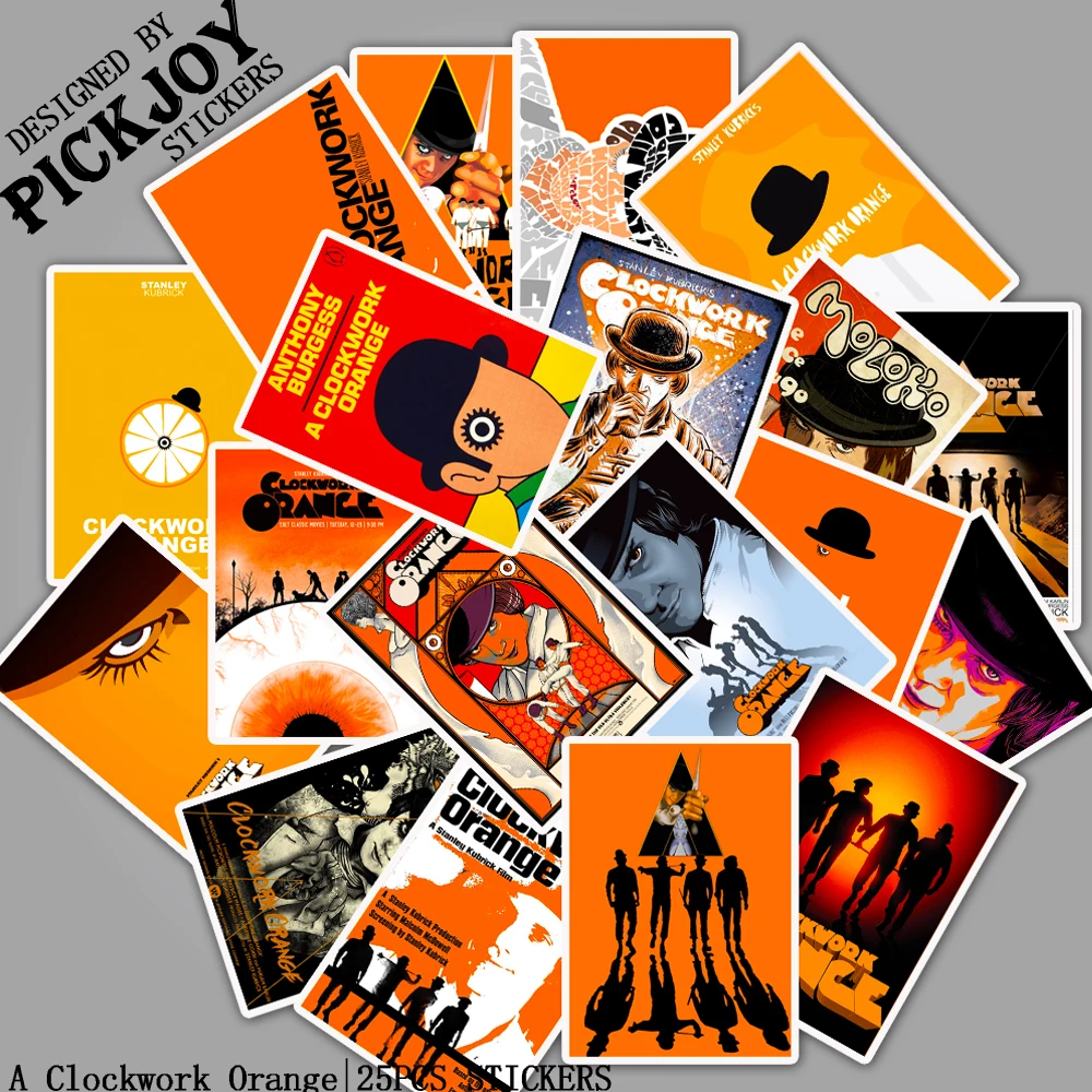 

25PCS/Pack Movie A Clockwork Orange Stickers For Kids Bar Luggage Skateboard Phone Laptop Children Toy Stickers Decals