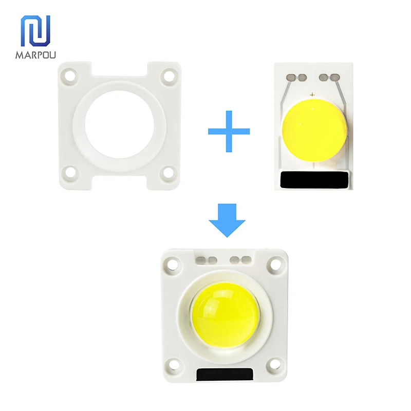 Светодиодный антиимпульсный COB Чип фиксатор керамическая пластина силиконовая AC220V 50 Вт 30 Вт 20 Вт лампа бусины для DIY прожектор Наружное освещение