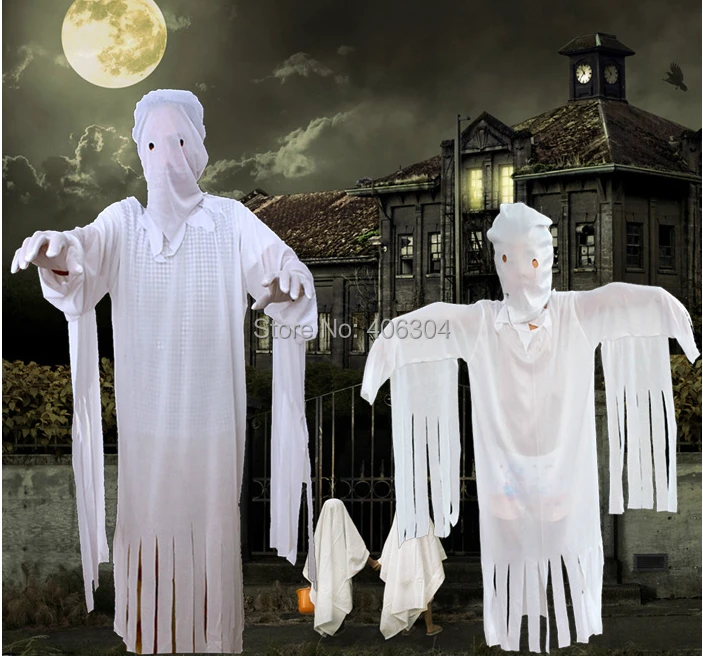 

Free shipping,adult and children halloween zombies mummy costume with mask and gloves white ghost costume