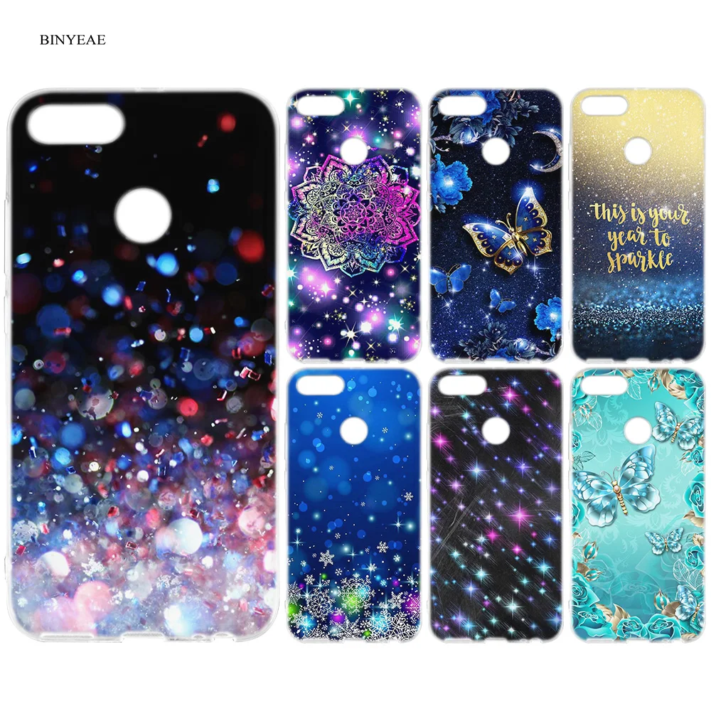 

BINYEAE Cute Girly Pink Sparkle Print Silicone Case Cover for Xiaomi A1 A2 8 SE Redmi Note 4X 5 6 5A 6A S2 Pro Back Shell Coque