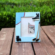 Hockey 3D resin memorial  crafts personalized soft swing sets photo frame birthday gift Hockey prize for game