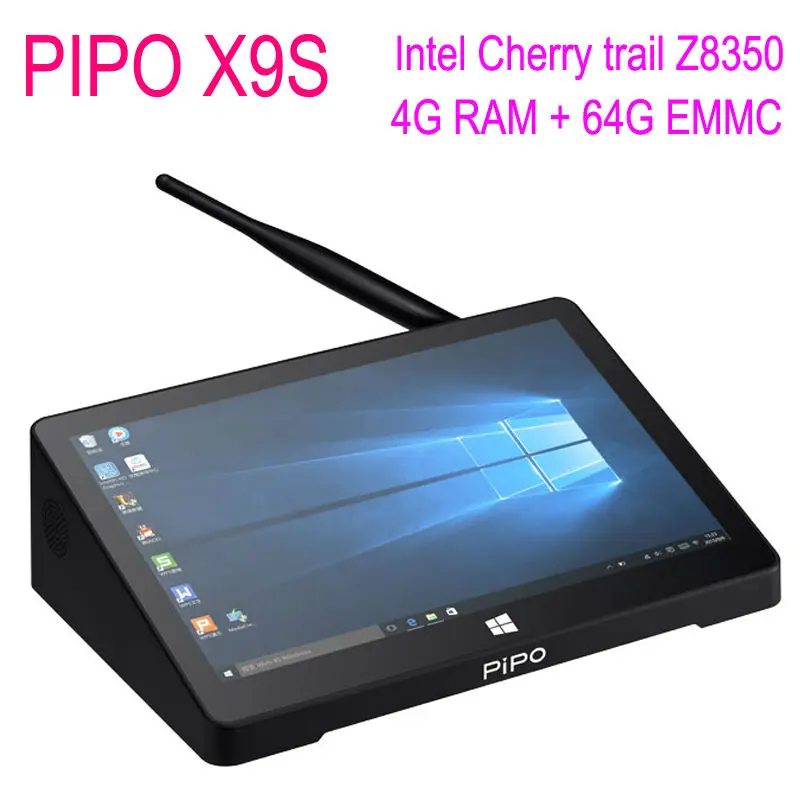 Pipo x9s Мини ПК Intel Cherry trail Z8350 четырехъядерный Windows 10 4 Гб 64 ГБ или 2 32 1080P Smart TV Box 8 9