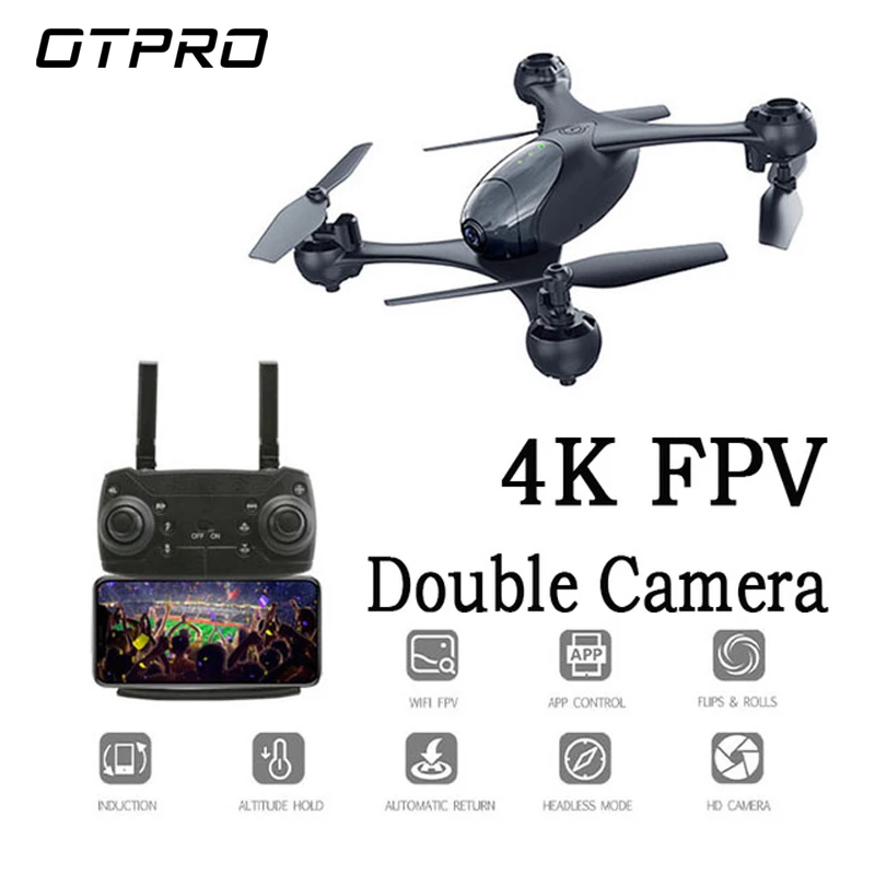 OTPRO RC Мини Дрон Карманный Дрон микро Дрон RC вертолет с HD 4k 1600p 5mp камерой удержание высоты Wifi FPV FSWB Карманный Дрон