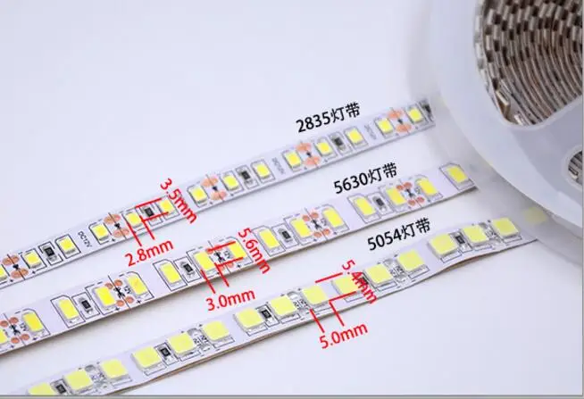 Супер яркий 2835 5730 5054 5 м 120 светодиодов/м Гибкие светодиодные ленты light 5630 холодный белый /теплый белый DC12V