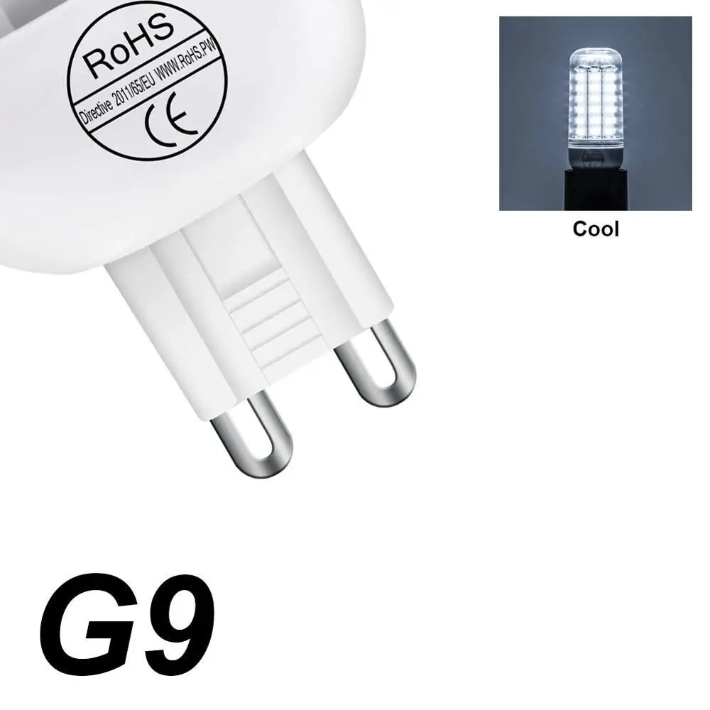 E27 Corn Bulb LED Lamp E14 220V Ampoule GU10 LED Bulb G9 24 36 48 56 69 72leds Bombillas B22 Home Light 5730 Chandelier Candle - Испускаемый цвет: G9 Cool White