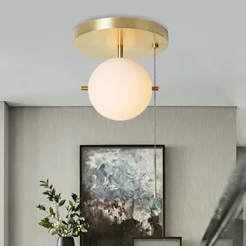 

Nordic Designer Postmodern Personality Creative Minimalism Ceiling Lamp Pull Switch Art Study Bedroom Bedside Aisle Lamps